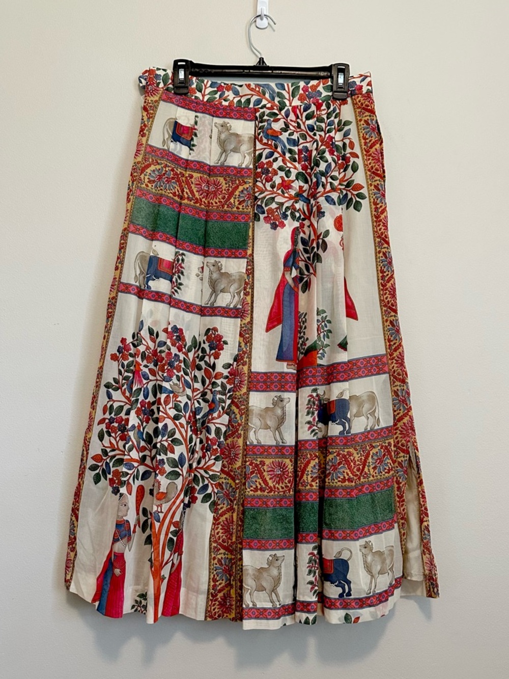 Vintage Geiger Austria Scenic Novelty Print Maxi Skirt Size 10 Folklore Rare - Picture 3 of 11